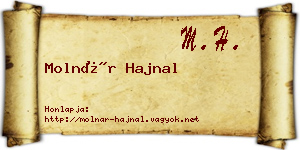 Molnár Hajnal névjegykártya